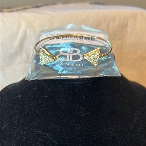 BANSRI Gold Triangle Cuff Bracelet